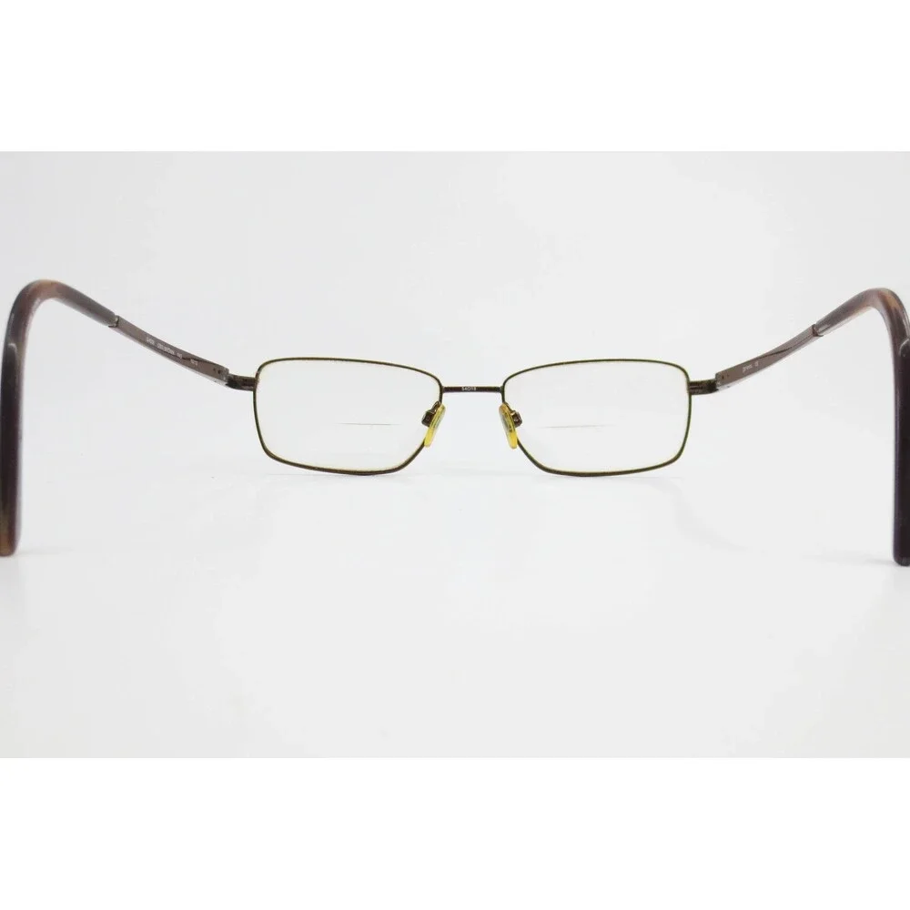 Genesis G4006 Brown Rectangular Metal Eyeglass Frames 54-18-145 Full Rim Eyewear
